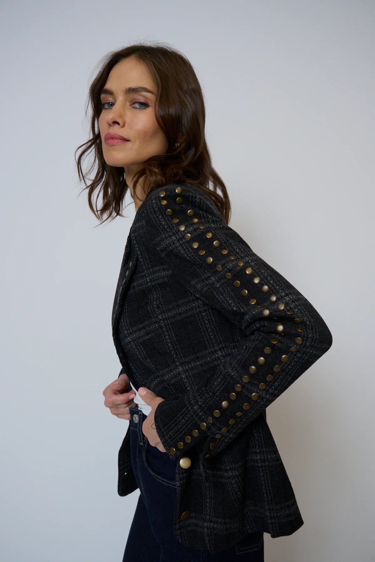 Jay Plaid Studded Jacket
Central Park West Jilli Boutique Atlanta Blazer