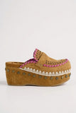 Mou Clog Leather Overstitch