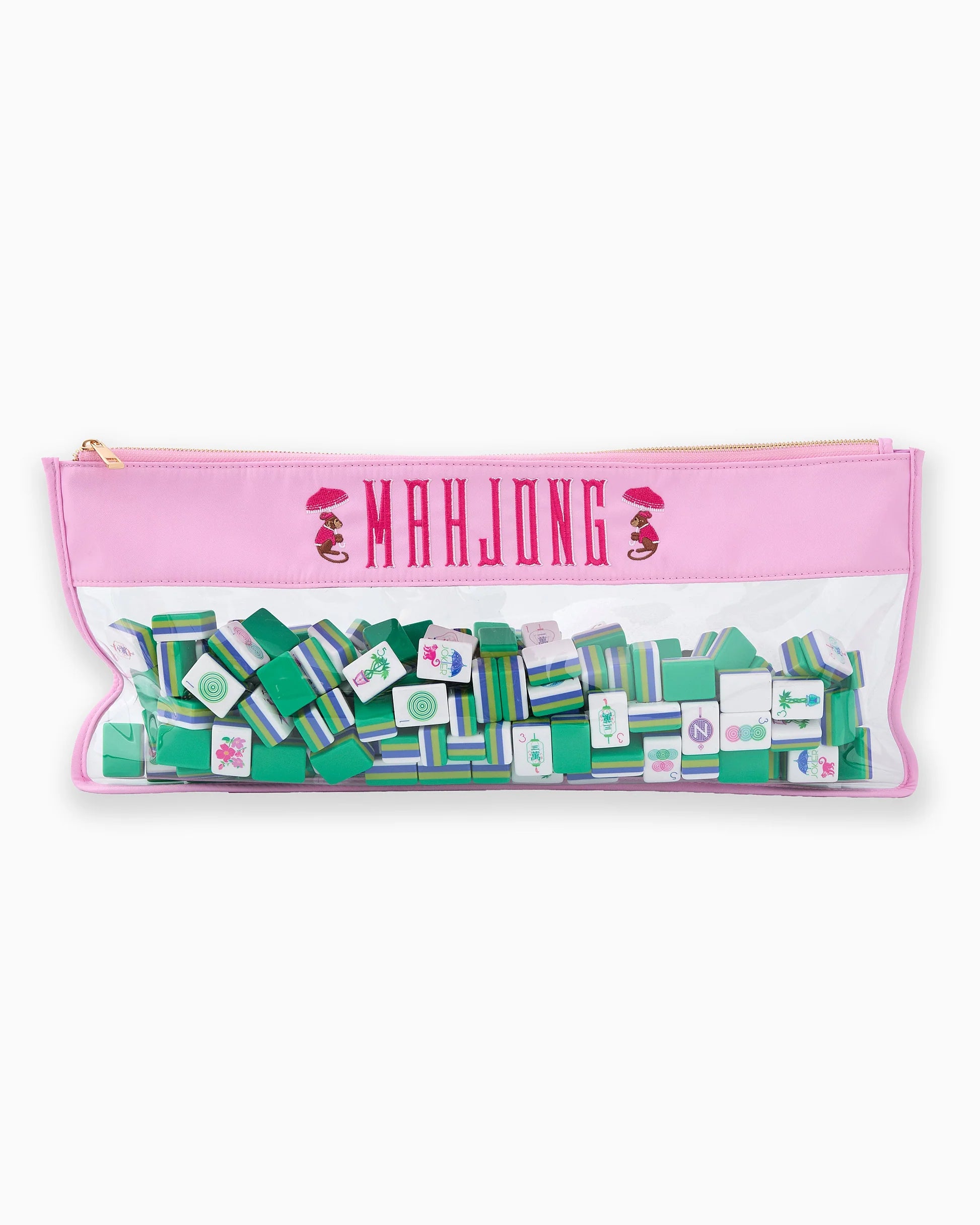 Cotton Candy Monkey Mahjong Bag by Oh My Mahjong Jilli Boutique