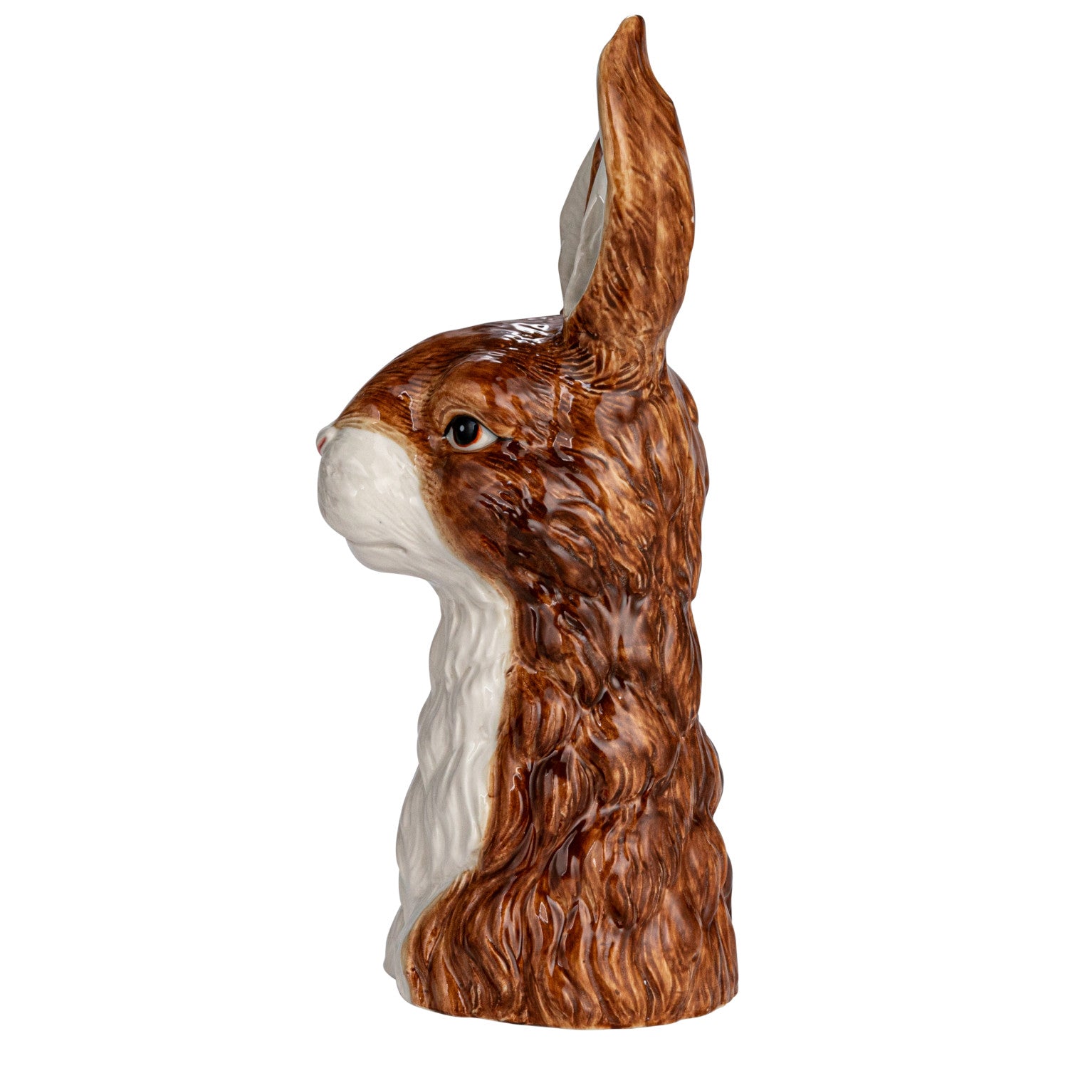 Hand-Painted Stoneware Rabbit Vase