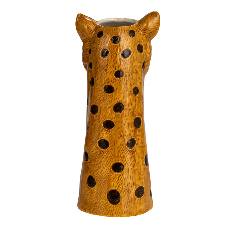 Hand-Painted Stoneware Cheetah Vase Jilli Boutique back
