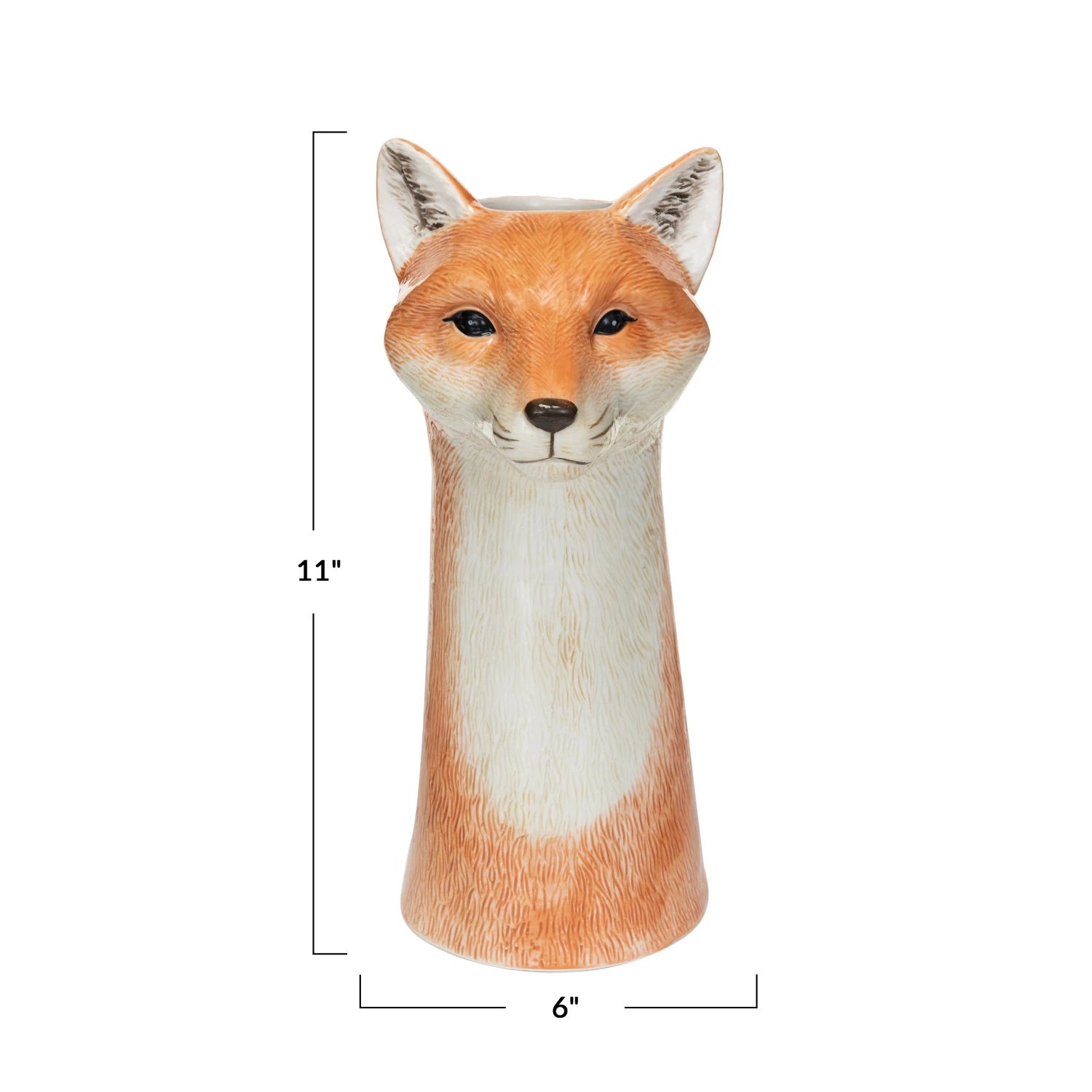 Hand-Painted Stoneware Fox Vase Jilli Boutique Gary the goat garden