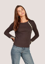 Dylan Beau Crochet Tee Black Jilli Boutique Atlanta Buckhead Dunwoody