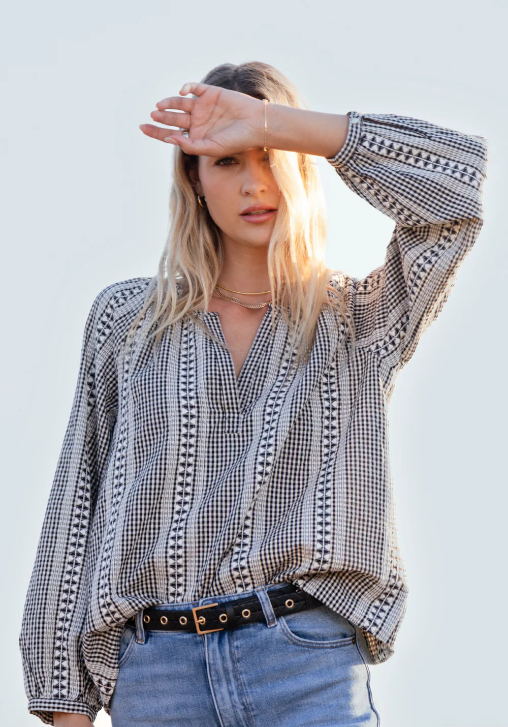 100%COTTON Bennett Blouse Jilli Boutique Dylan