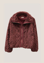 Maroon Cable Knit Jacket So Cozy Cable Jacket Jilli Boutique Dylan