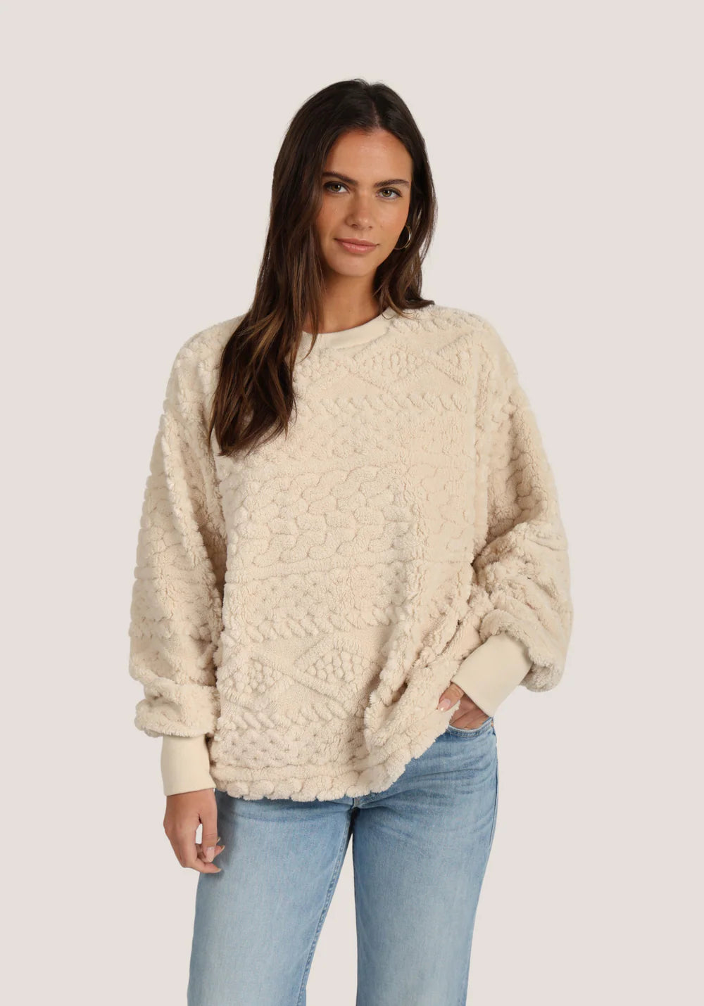 So Cozy Pocket Pullover Dylan Plush Sherpa Jilli Boutique Atlanta