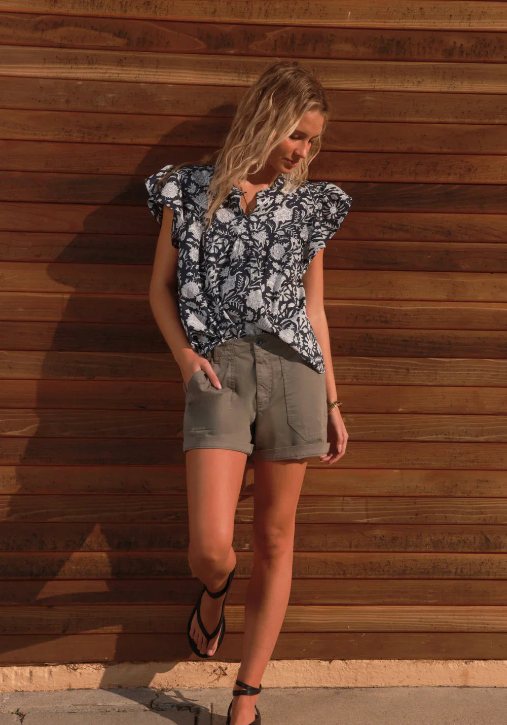 dylan women's cargo short olive jilli boutique