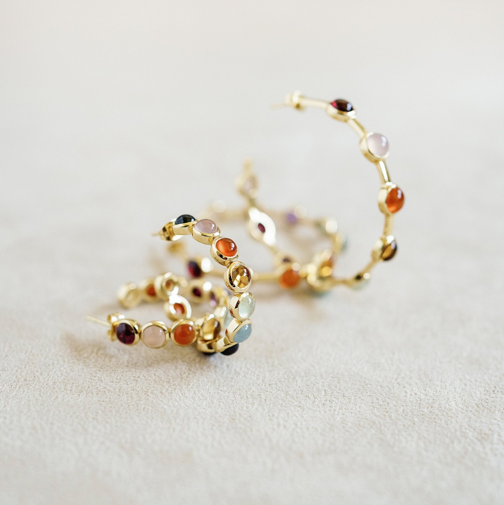 BECKY HOOP EARRINGS semi-precious gemstone LAURA FOOTE DESIGNS Jilli Boutique