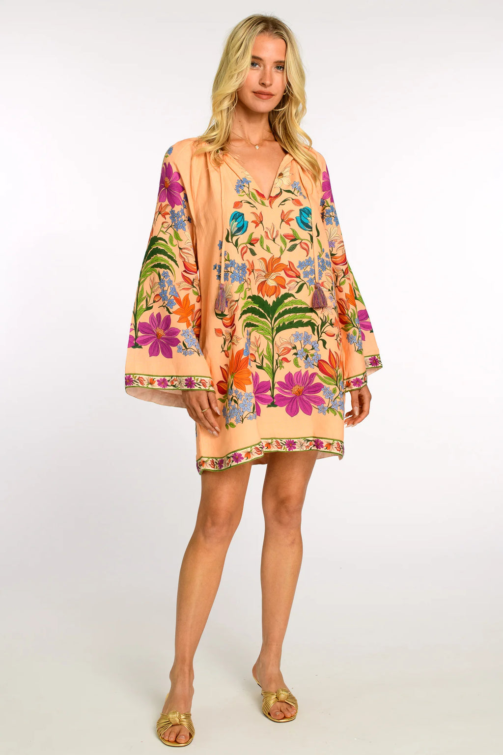 Chelsea Dress in Tapestry Peach elizabeth james the label jilli 