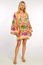 Chelsea Dress in Tapestry Peach elizabeth james the label jilli 