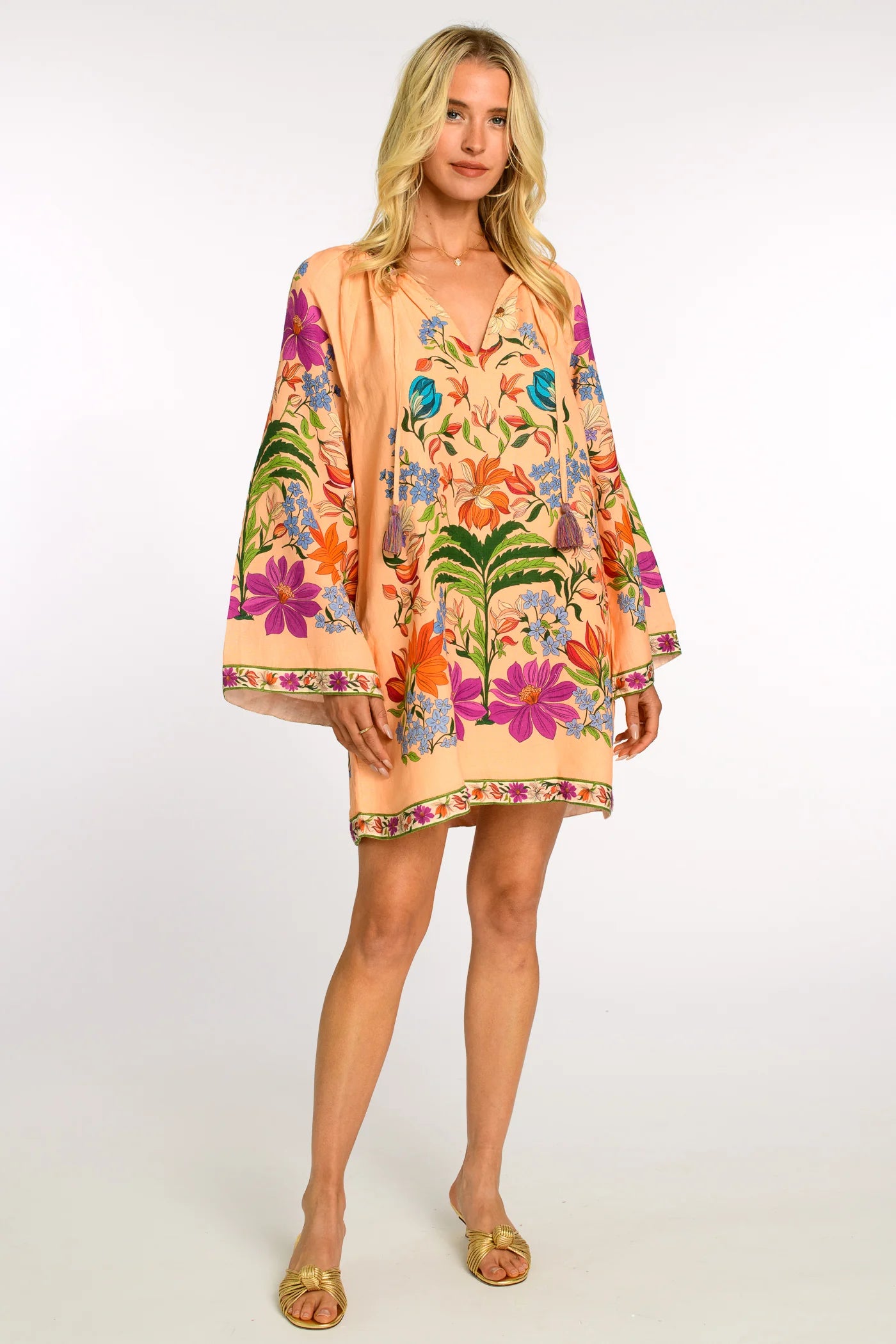 Chelsea Dress in Tapestry Peach elizabeth james the label jilli 