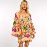 Chelsea Dress in Tapestry Peach elizabeth james the label jilli boutique