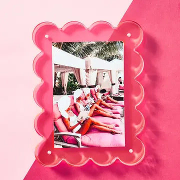 Acrylic Picture Frame in Neon Pink
