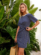 Darla Side-Knot Contrast Dress Jilli Boutique Jilli Boutique Atlanta