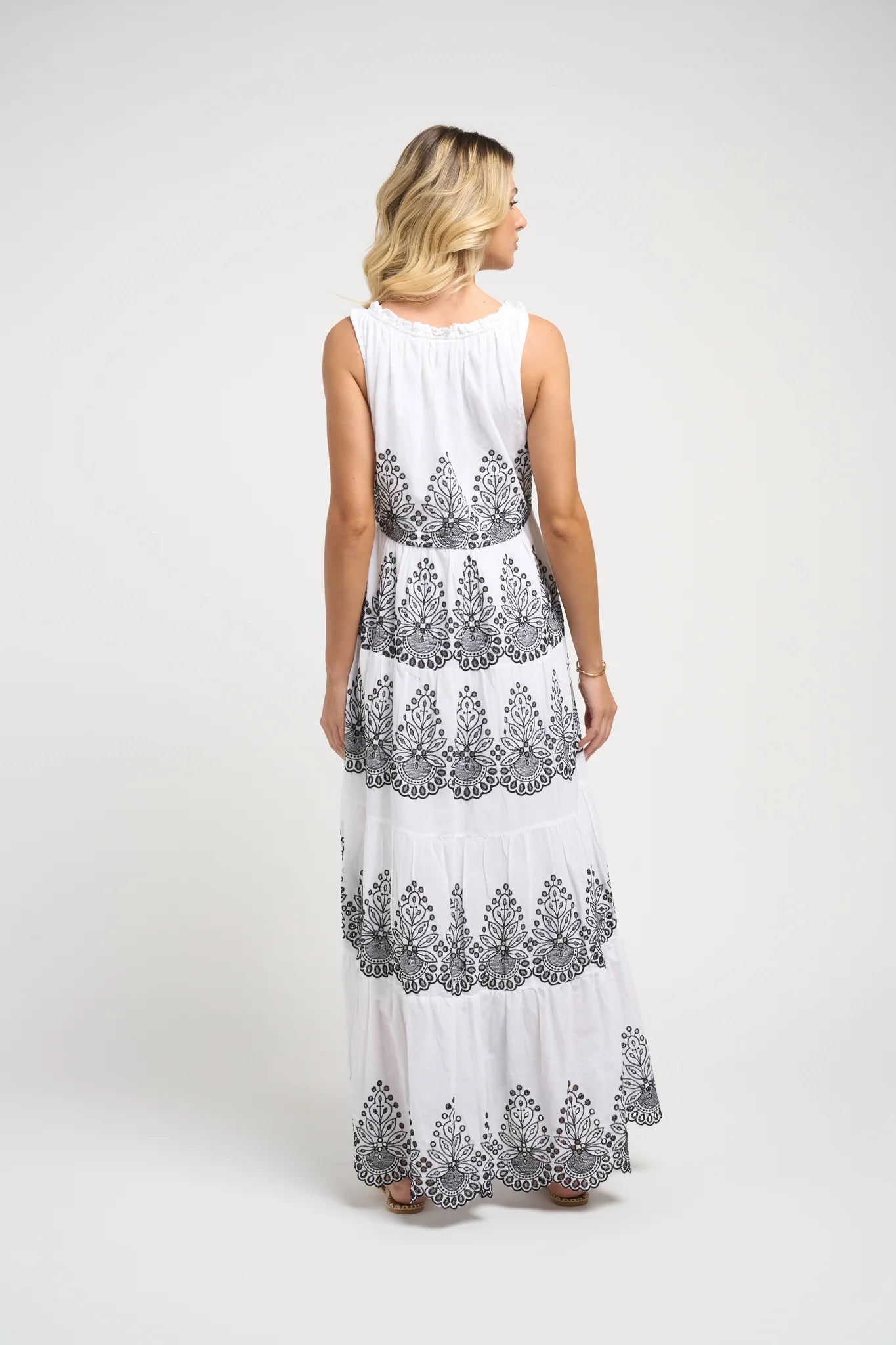 Pegasus Maxi Dress Black/White