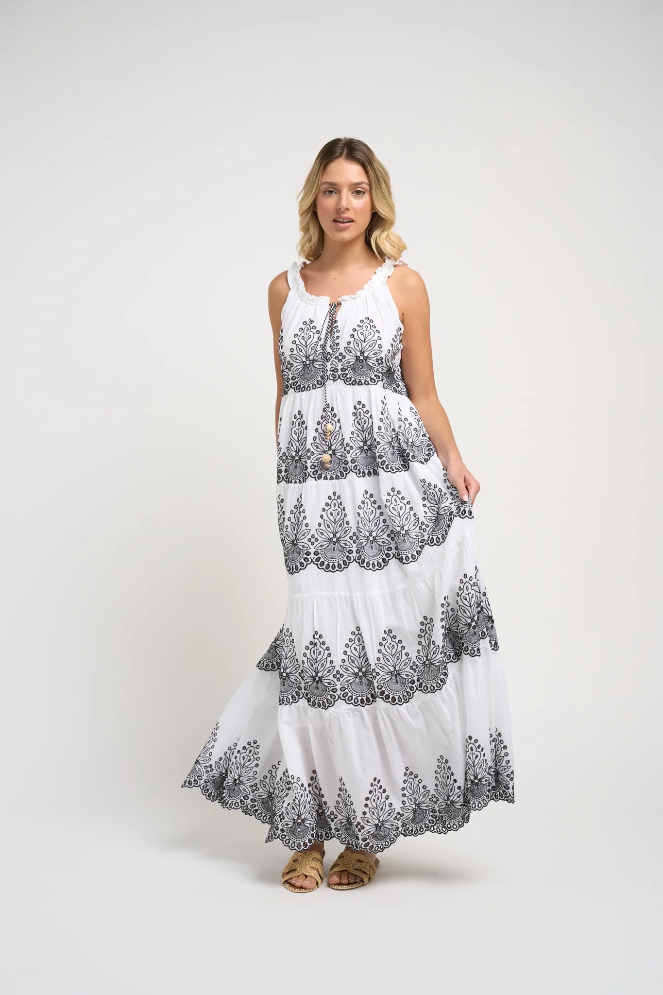 guadelupe Pegasus Dress Black/White Jilli Boutique Atlanta