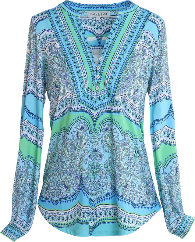 hale bob Azra Jilli Boutique 62MG242A Turquoise Top