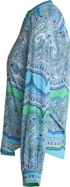 hale bob Azra Jilli Boutique 62MG242A Turquoise Blouse