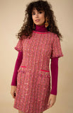 Regina Tweed Dress Hale Bob Jilli Boutique 47NT640A Coral