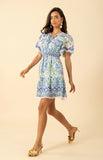 Katelyn Linen Dress by Hale Bob in Blue