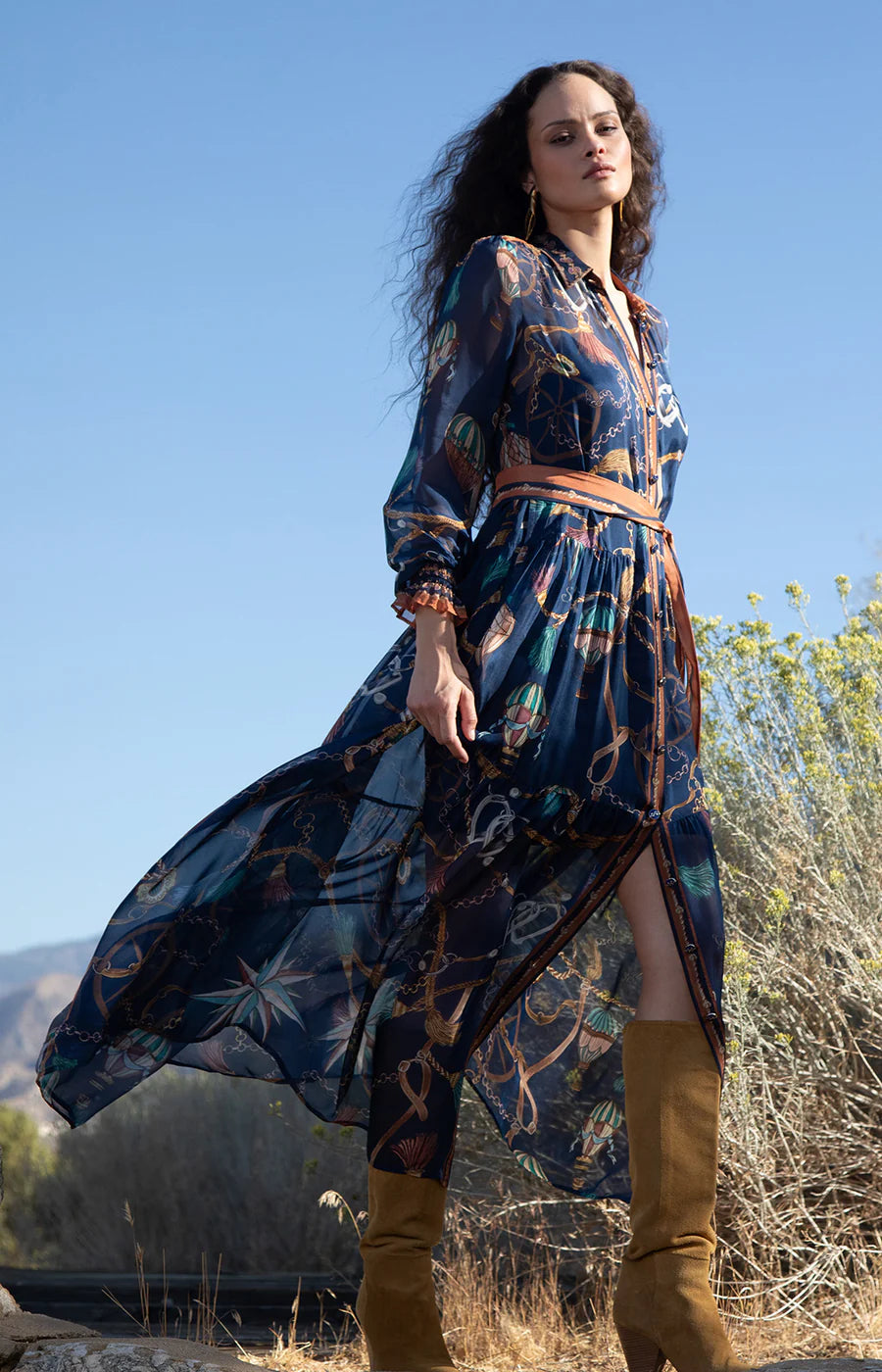 The Andi Chiffon Maxi Dress by Hale Bob