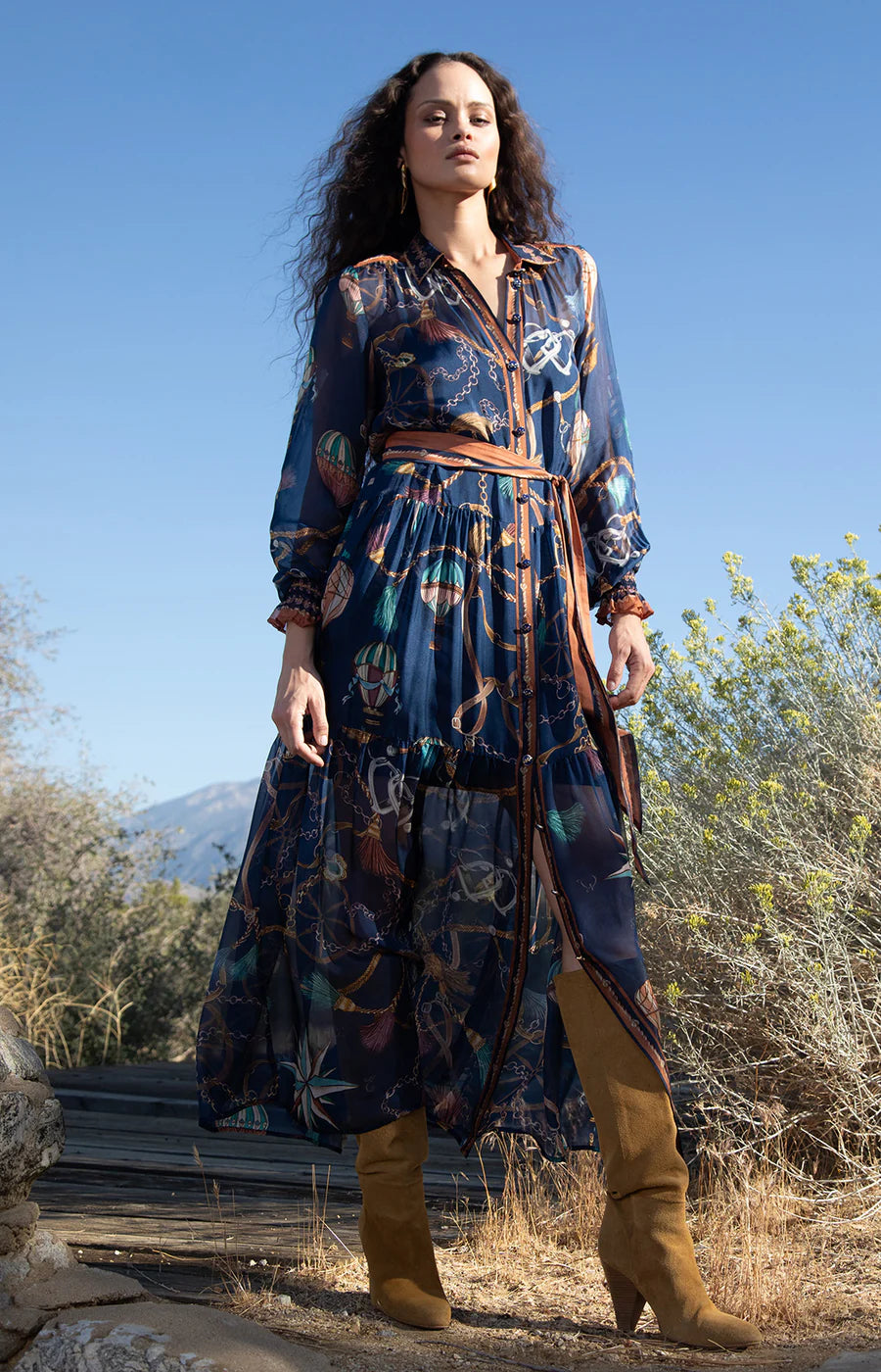 The Andi Chiffon Maxi Dress by Hale Bob