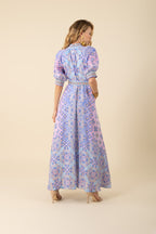Naya Linen Maxi Dress Jilli Atlanta 51AY616M-Blue Hale Bob