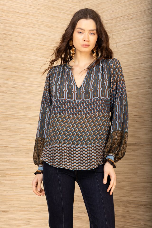 Addilynn Silk Blouse Hale Bob Jilli Boutique