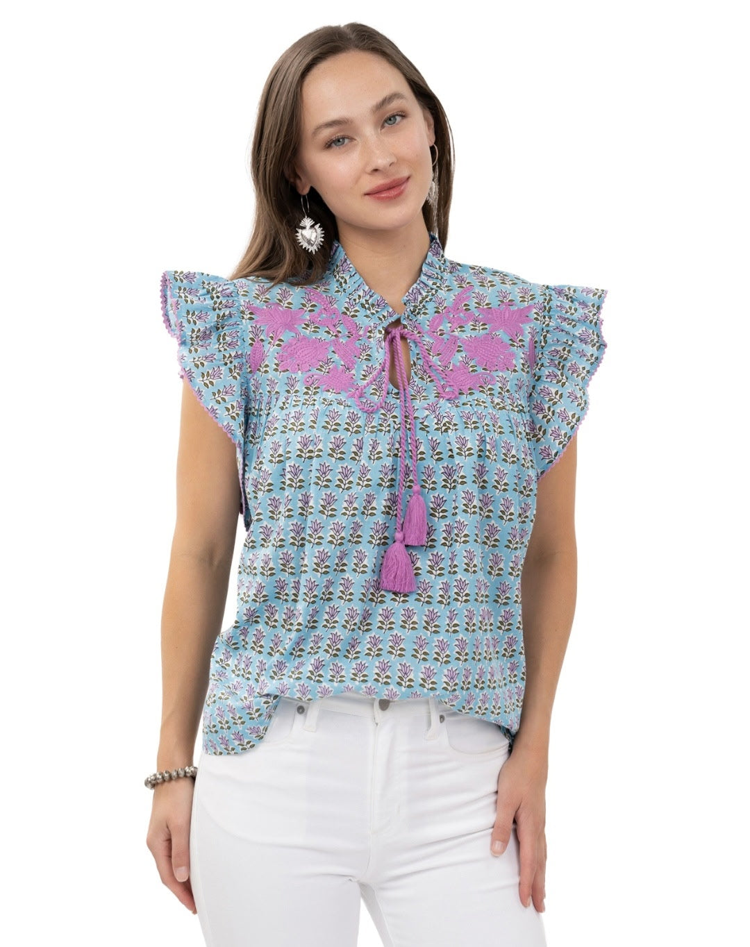 Sister Mary Ivanna Top Blue Jilli Boutique Ivy Jane