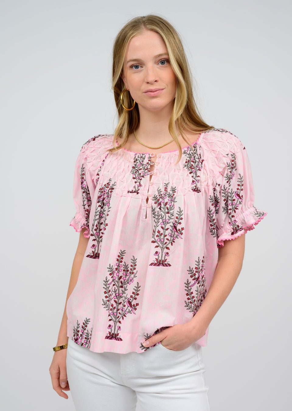 Blocked and Tucked Top Jilli Boutique Ivy Jane Uncle Frank Sale