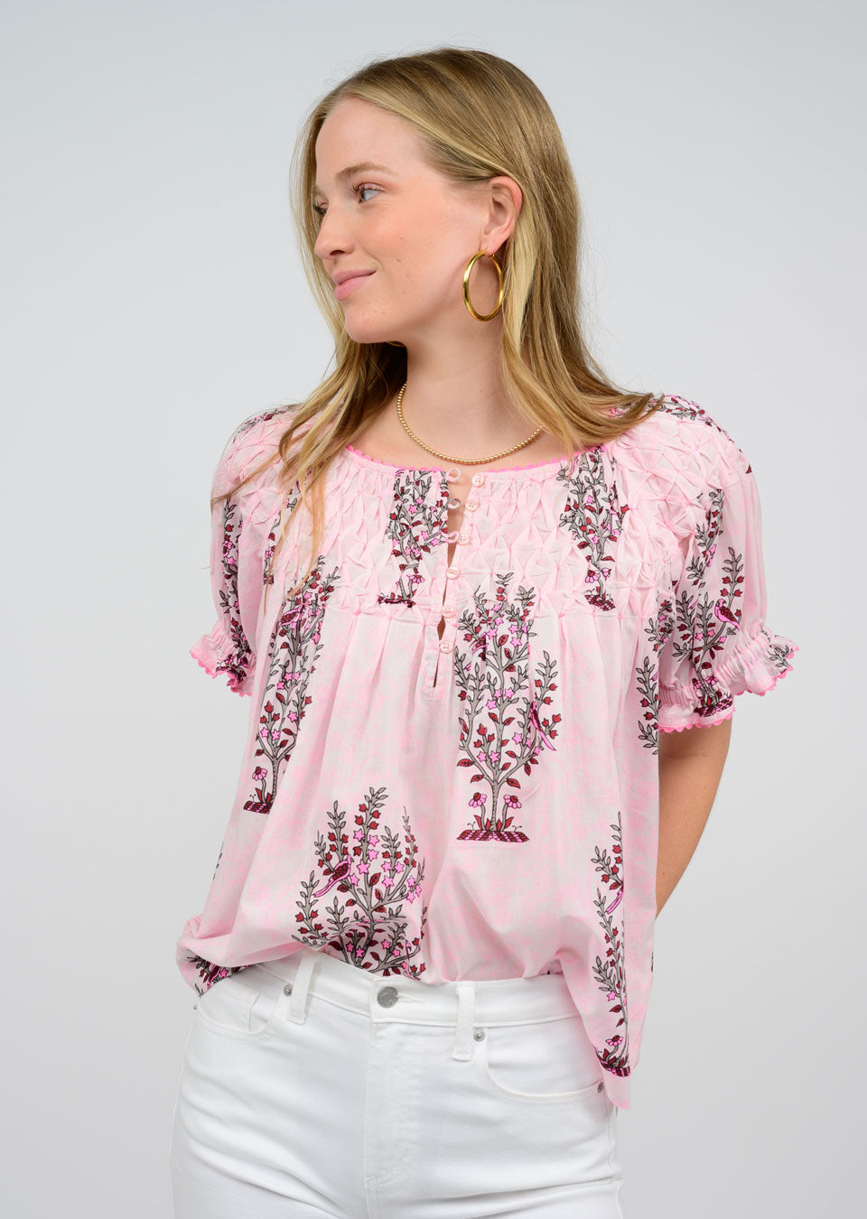 Blocked and Tucked Top Jilli Boutique Ivy Jane Uncle Frank Sale Dunwoody Chastain Square