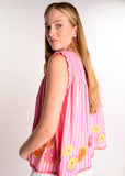 ivy jane uncle frank jilli boutique Candy Striped Daisy Top ij650416