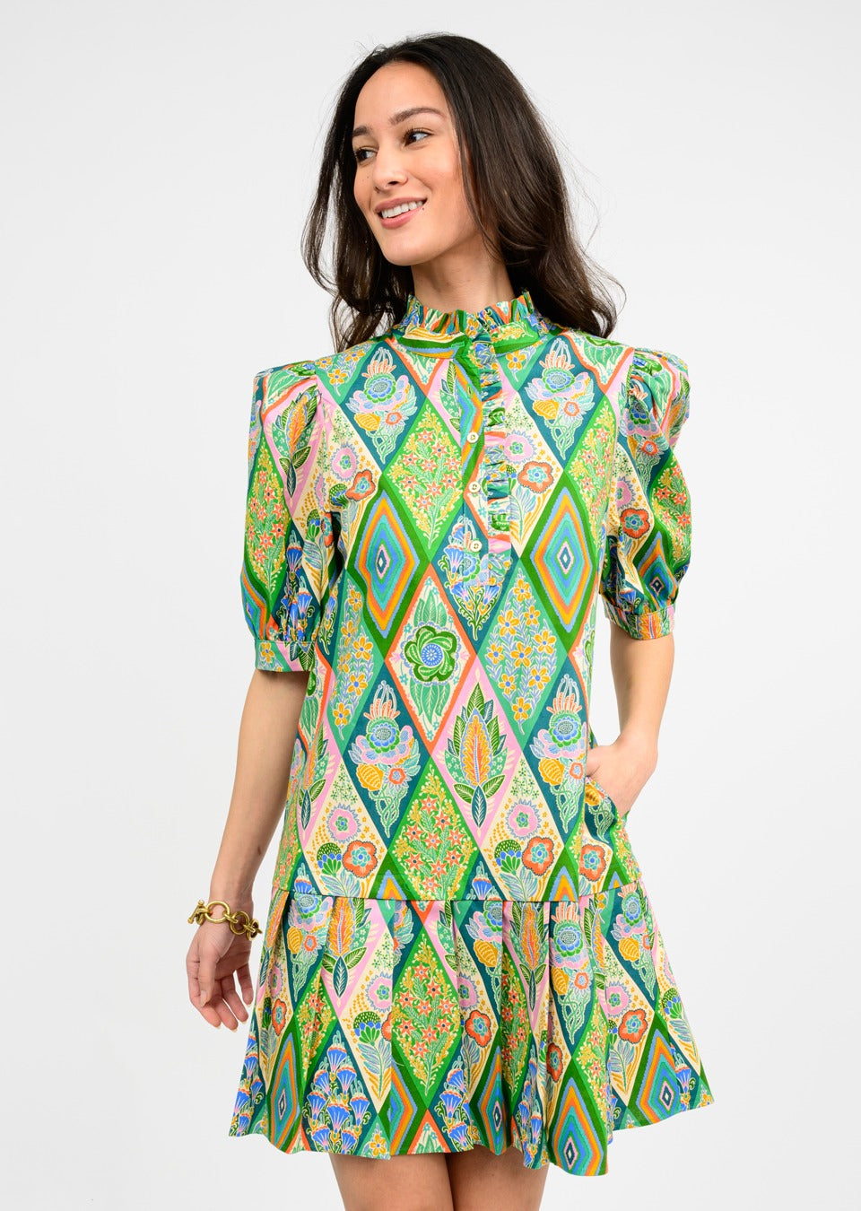 Pleated Hem Dress Uncle Frank Jilli Boutique 
