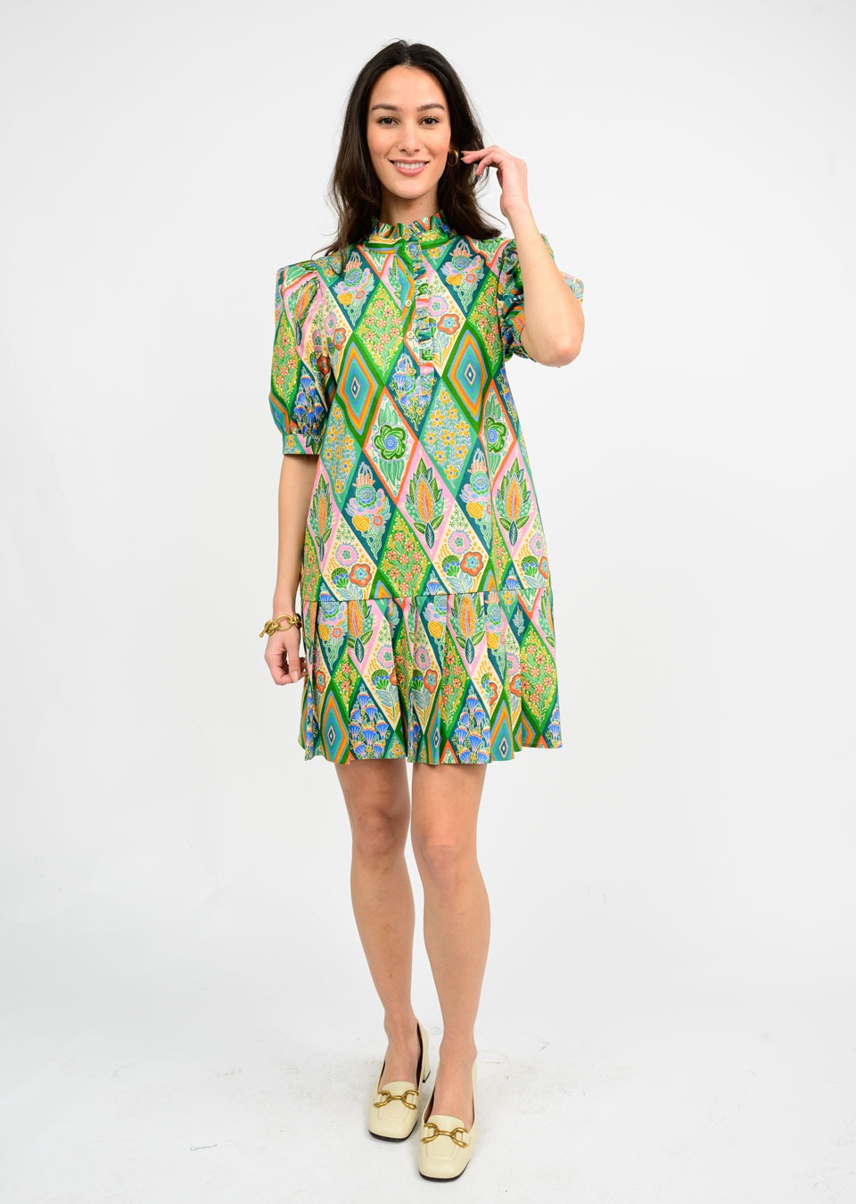 Pleated Hem Dress Uncle Frank Jilli Boutique 2638 Dunwoody Sandy Springs Chastain Square Buckhead