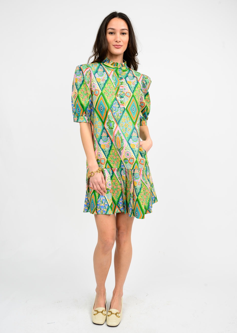 Pleated Hem Dress Uncle Frank Jilli Boutique SKU 72638 Dunwoody Sandy Springs Chastain Square Buckhead