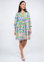 Uncle Frank Refreshing Colors Dress in Aqua Style 74594 jilli boutique
