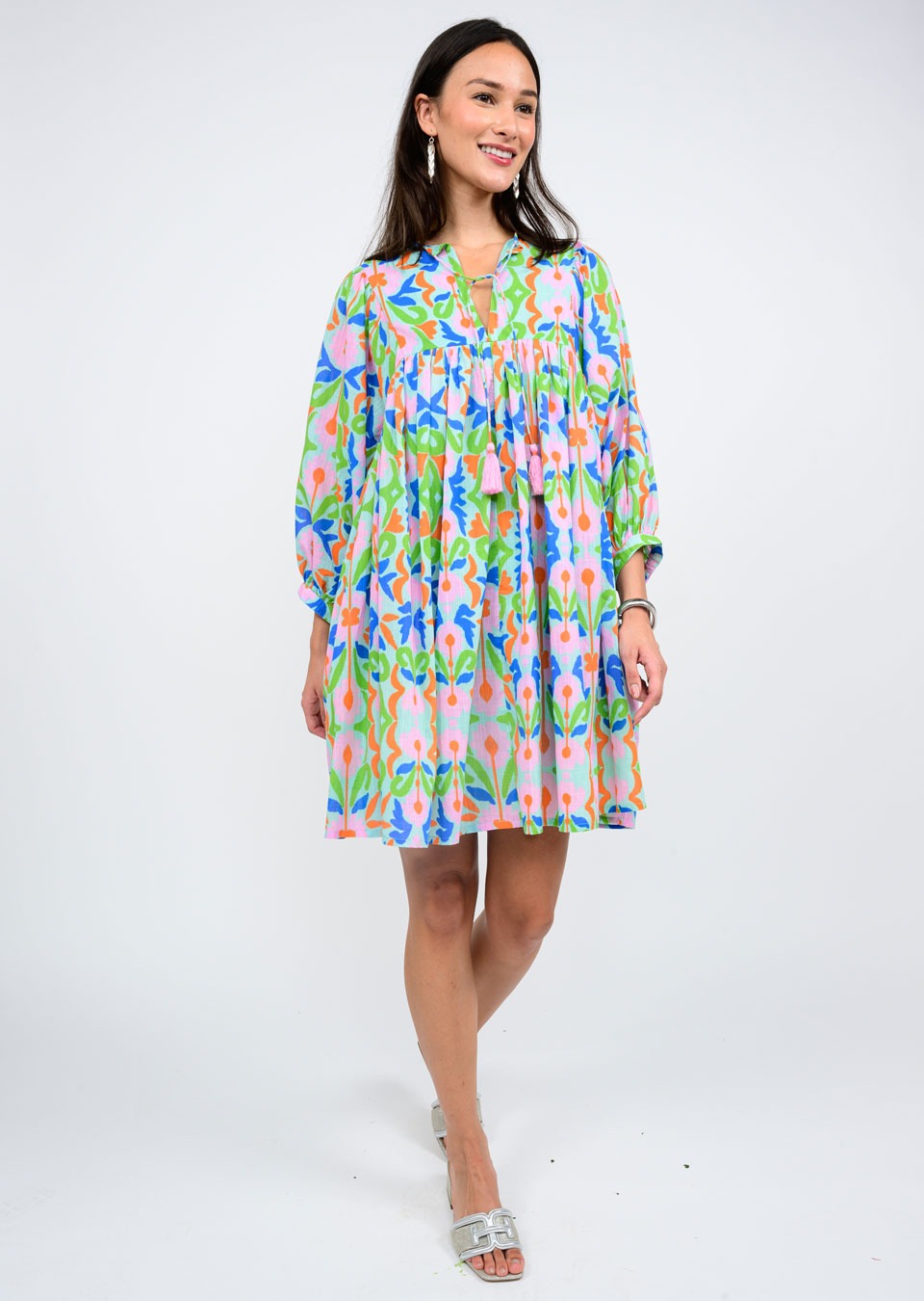 Uncle Frank Refreshing Colors Dress in Aqua Style 74594 jilli boutique