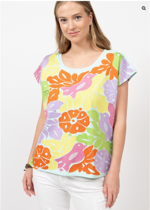 sister mary alma top embroidered