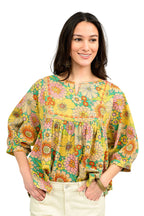 Ivy Jane Daisy Popover Top in Green Style