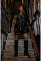 johnny was kimono velvet dress