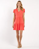 Ginger Dress Jacquard in Coral