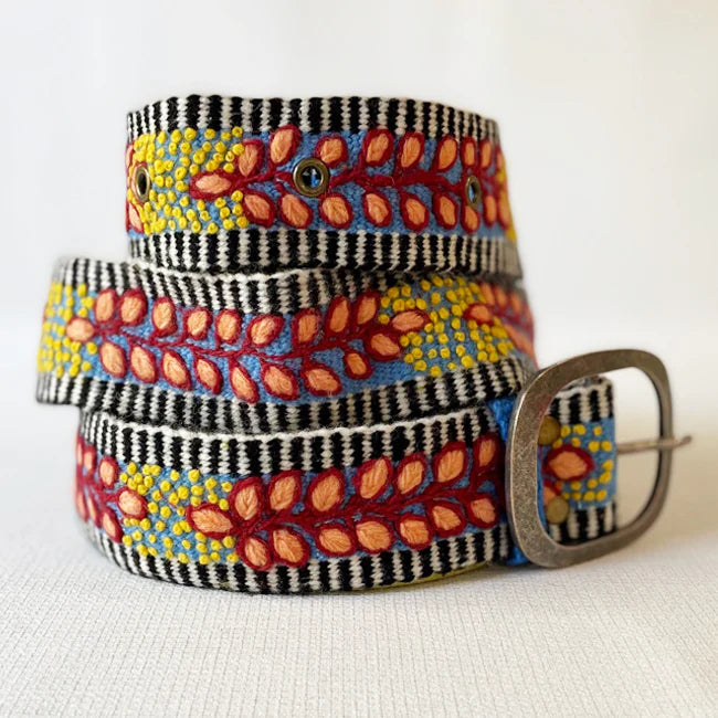 Jenny Krauss A Growing Season Embroidered Artisan Belt Jilli Boutique