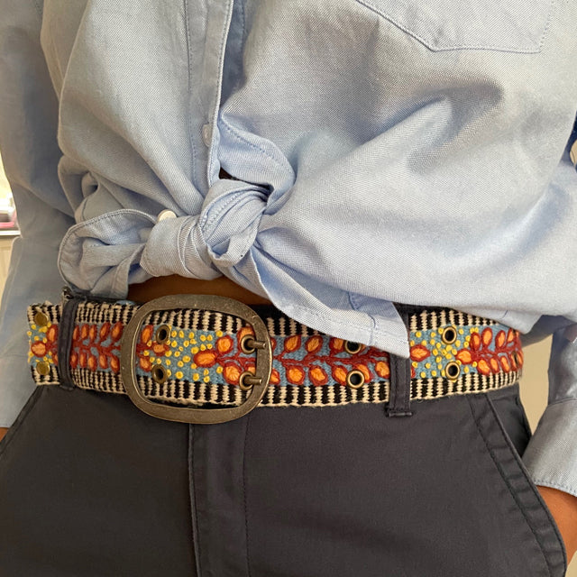 Jenny Krauss A Growing Season Hand Crafted Embroidered Artisan Belt Jilli Boutique