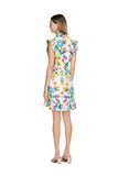 Joy Joy Jilli Mini Pleated Dress in Island Art