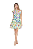 Joy Joy Jilli Boutique Mini Pleated Dress in Island Art Atlanta