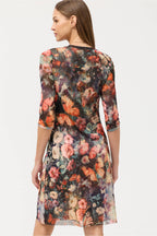 3/4 SLEEVE MESH MIDI DRESS Teyros Scarf Johnny Was Jilli Boutique Atlanta Sandy Springs Chastain Park