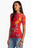 ELEANOR SHORT SLEEVE MESH Jilli Boutique