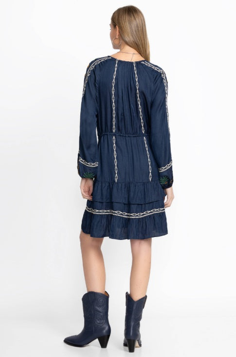 LEXIE TIERED MINI DRESS Johnny was jilli sale SKU: L32025-R:DBU