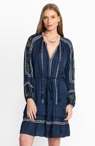 LEXIE TIERED MINI DRESS Johnny was jilli SKU: L32025-R:DBU