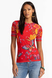 ELEANOR SHORT SLEEVE MESH  L10123-6:EKA Ekaterina Jilli Boutique
